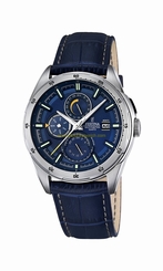 Festina Watches : F16877/2 Quartz Multifunction Dial Blue Leather Men Watch