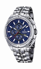 Festina Watches : F16881/2 Blue Dial Stainless Steel Band Men Watch