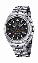 Festina Watches : F16881/4 Black Dial Stainless Steel Band Men Watch