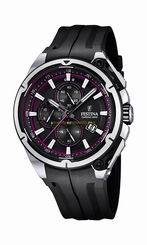 Festina Watches : F16882/6 Quartz Chronograph Date Black Rubber Men Watch