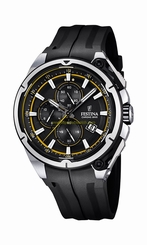 Festina Watches : F16882/7 Quartz Chronograph Date Black Rubber Men Watch