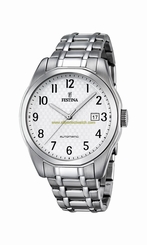 Festina Watches : F16884/1 White Dial Stainless Steel Men Watch