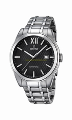 Festina Watches : F16884/4 Black Dial Stainless Steel Band Men Watch