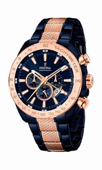 Festina Watches : F16886/1 Blue Dial Stopwatch Dual Time Luminescent Hands Men Watch