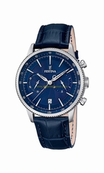 Festina Watches : F16893/2 Blue Dial Stopwatch 24 Hour Display Men Watch