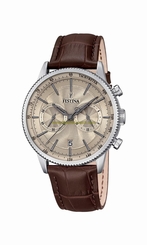 Festina Watches : F16893/3 Beige Dial Stopwatch 24 Hour Display Men Watch