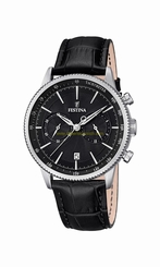 Festina Watches : F16893/4 Black Dial Stopwatch 24 Hour Display Men Watch