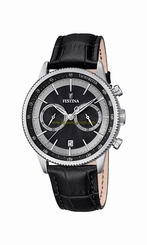 Festina Watches : F16893/8 Black Dial Stopwatch 24 Hour Display Men Watch
