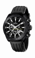 Festina Watches : F16901/1 Black Dial Stopwatch Dual Time Luminescent Hands Men Watch