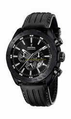 Festina Watches : F16902/1 Black Dial Stopwatch Dual Time Luminescent Hands Men Watch