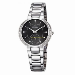 Festina Watches : F16909/2 Black Dial Other Material Band Women Watch