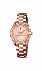 Festina Watches : F16920/2 Quartz Analog Rose Gold Tone Stainless Steel Women Watch