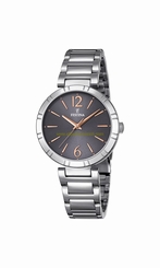 Festina Watches : F16936/2 Grey Dial Stainless Steel Women Watch