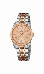 Festina Watches : F16941/2 Rose Gold Dial Stainless Steel Plated Women Watch