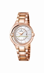 Festina Watches : F16949/1 Quartz Analog Date Rose Gold Tone Stainless Steel Women Watch