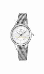 Festina Watches : F16958/1 White Dial Stainless Steel Band Women Watch