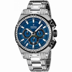 Festina Watches : F16968/2 Blue Dial Stainless Steel Band Men Watch