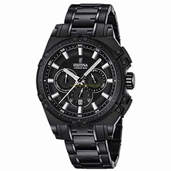 Festina Watches : F16969/1 Black Dial Stainless Steel Band Men Watch