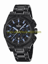 Festina Watches : F16969/2 Black Dial Luminous Hand Stop Watch Men Watch