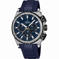 Festina Watches : F16970/2 Quartz Chronograph Date Blue Rubber Men Watch