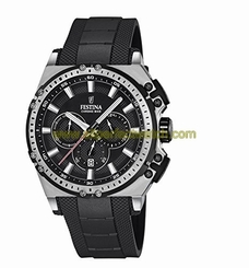 Festina Watches : F16970/4 Black Dial Luminous Hand Stop Watch Men Watch