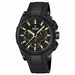Festina Watches : F16971/3 Black Dial Stainless Steel Band Men Watch