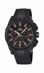 Festina Watches : F16971/4 Quartz Chronograph Date Black Rubber Men Watch