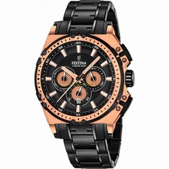 Festina Watches : F16972/1 Black Dial Stainless Steel Band Men Watch