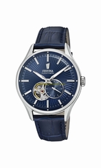 Festina Watches : F16975/2 Automatic Blue Dial Blue Leather Men Watch