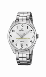 Festina Watches : F16976/1 Silver Dial Stainless Steel Men Watch