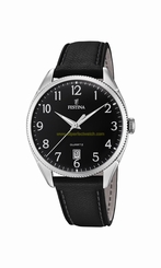 Festina Watches : F16977/2 Black Dial Luminous Hand Men Watch