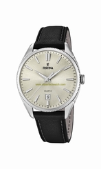 Festina Watches : F16977/3 Beige Dial Luminous Hand Men Watch