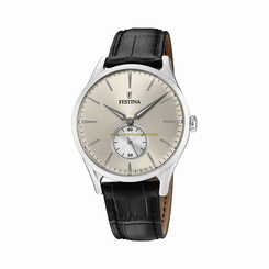 Festina Watches : F16979/2 Beige Dial Leather Men Watch