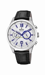 Festina Watches : F16996/2 Silver Dial Stop Watch Men Watch