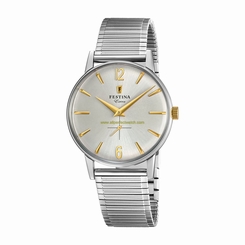Festina Watches : F20250/2 Silver Dial Stainless Steel Plated Men Watch