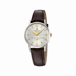 Festina Watches : F20254/2 Quartz Analog Brown Leather Women Watch