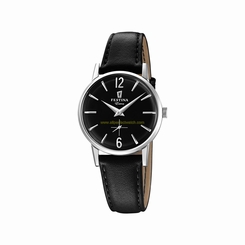 Festina Watches : F20254/4 Black Dial Leather Women Watch