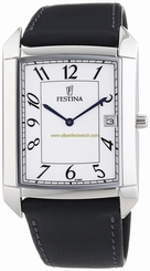 Festina Watches : F6748/7 White Dial Leather Men Watch