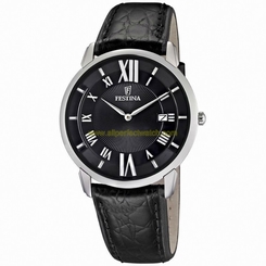Festina Watches : F6813/2 Quartz Analog Date Black Dial Men Watch