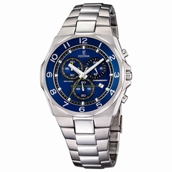 Festina Watches : F6818/5 Blue Dial Stainless Steel Men Watch