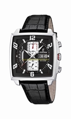 Festina Watches : F6826/1 Quartz Chronograph Day Date Leather Men Watch