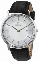 Festina Watches : F6831/2 Quartz Analog Date Black Leather Men Watch