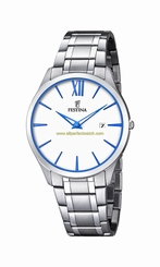 Festina Watches : F6832/2 White Dial Stainless Steel Men Watch
