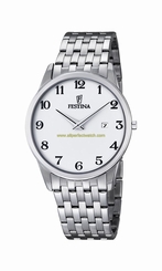 Festina Watches : F6833/3 White Dial Stainless Steel Men Watch