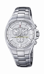 Festina Watches : F6834/1 White Dial Stopwatch Luminescent Hands Men Watch