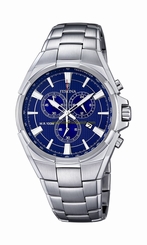 Festina Watches : F6834/3 Blue Dial Stopwatch Luminescent Hands Men Watch