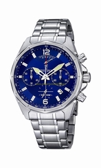 Festina Watches : F6835/3 Blue Dial Chrome-plated-stainless-steel Band Men Watch