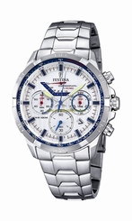 Festina Watches : F6836/2 White Dial Stopwatch Luminescent Hands Men Watch