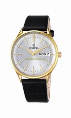Festina Watches : F6838/1 Silver Dial Stainless Steel Plated Men Watch