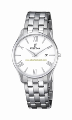 Festina Watches : F6840/3 White Dial Stainless Steel Men Watch